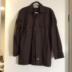 Men’s long sleeve Dickies work shirt Brown
